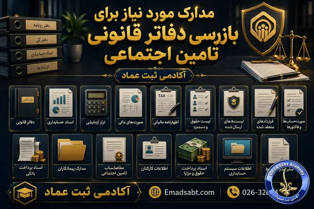 مدارک مورد نیاز برای بازرسی دفاتر قانونی تامین اجتماعی