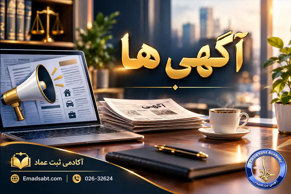 آگهی آکادمی ثبت عماد